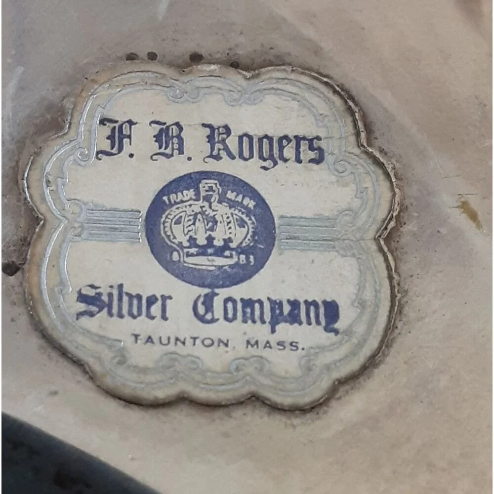 F.B. ROGERS SILVER CO Silver Plated Banana Leaf Charcuterie Serving Tray 13